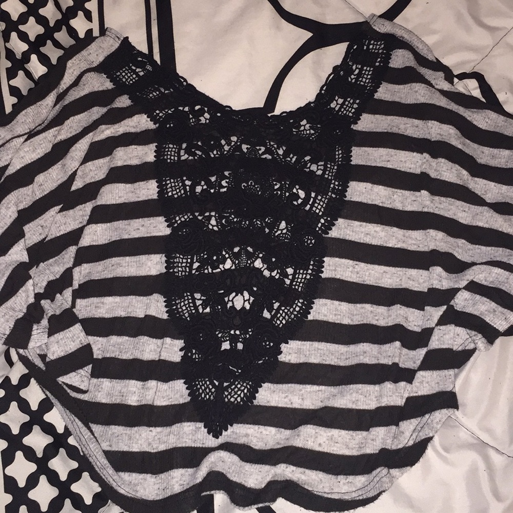 Lace back crop top